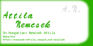 attila nemcsek business card